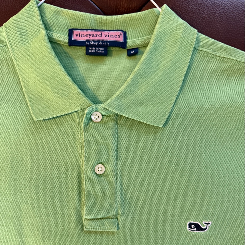 Vineyard Vines Men’s Light Green Whale Polo